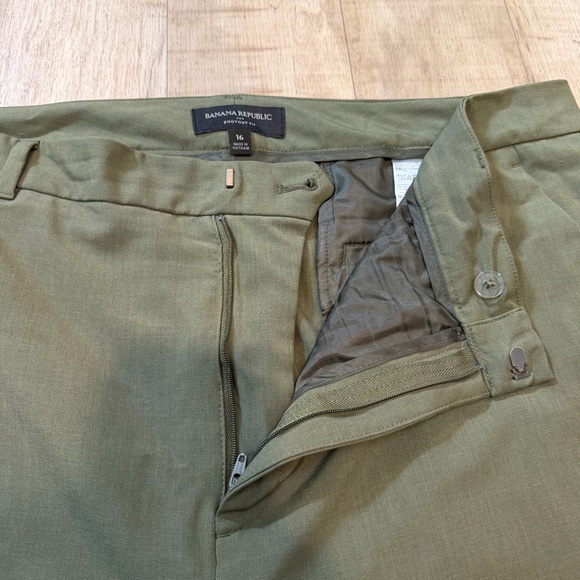 Banana Republic Bootcut Fit Dress Pants Womens Size 16 Green High Rise - Picture 3 of 12